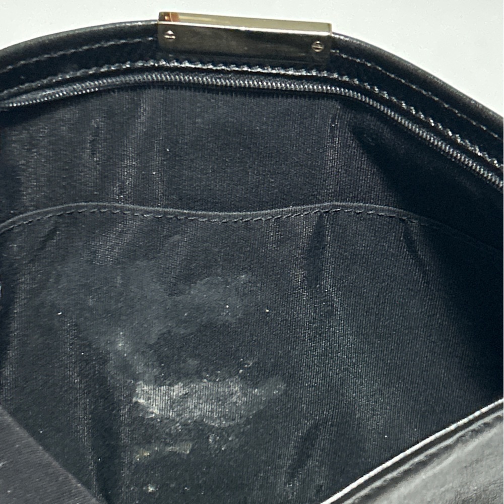 Jimmy Choo Clutch Bag Patent Leather Crinkled Zulu Grommet Embellished - Picture 8 of 16